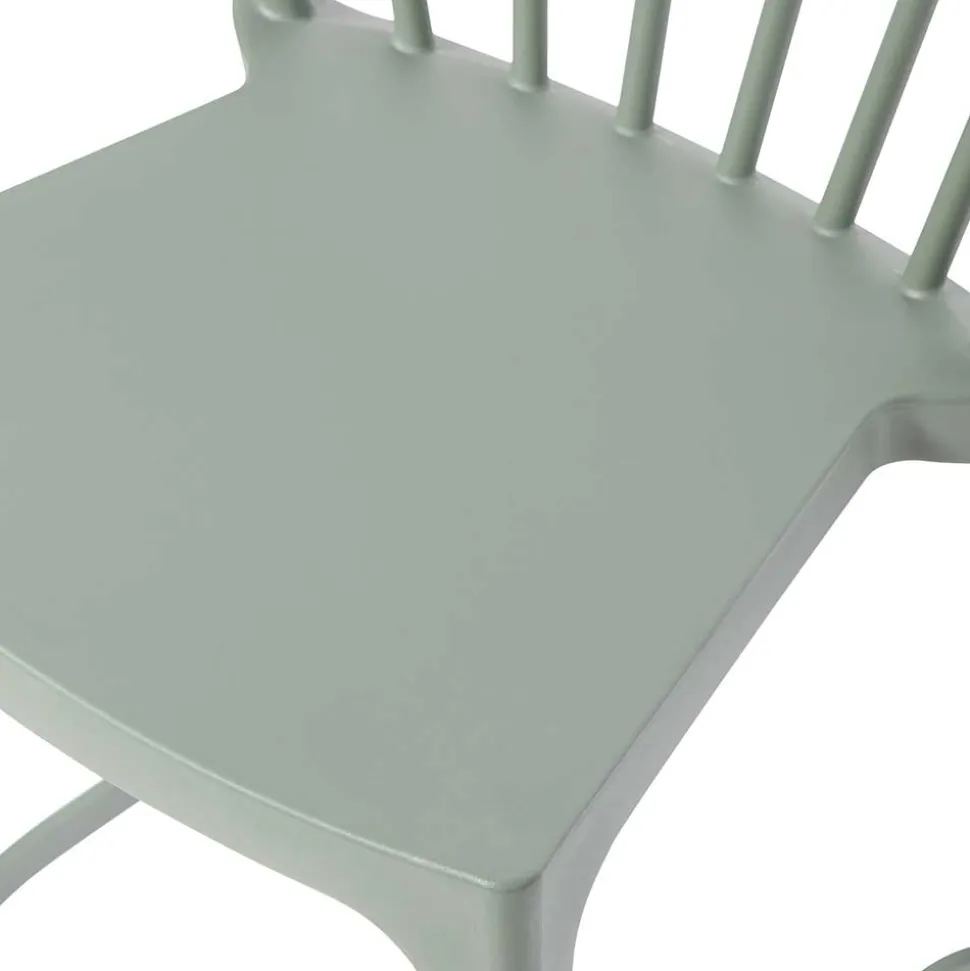 Pflegeleichter Barstuhl in Graugrün - Ecdo (2er Set)