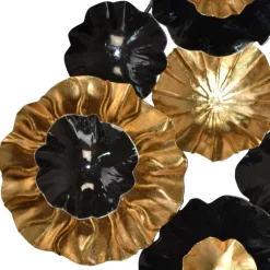 Plastische Wanddekoration Metall Rosetten - Mezera