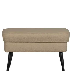 Plüsch Hocker in Beige - Williams