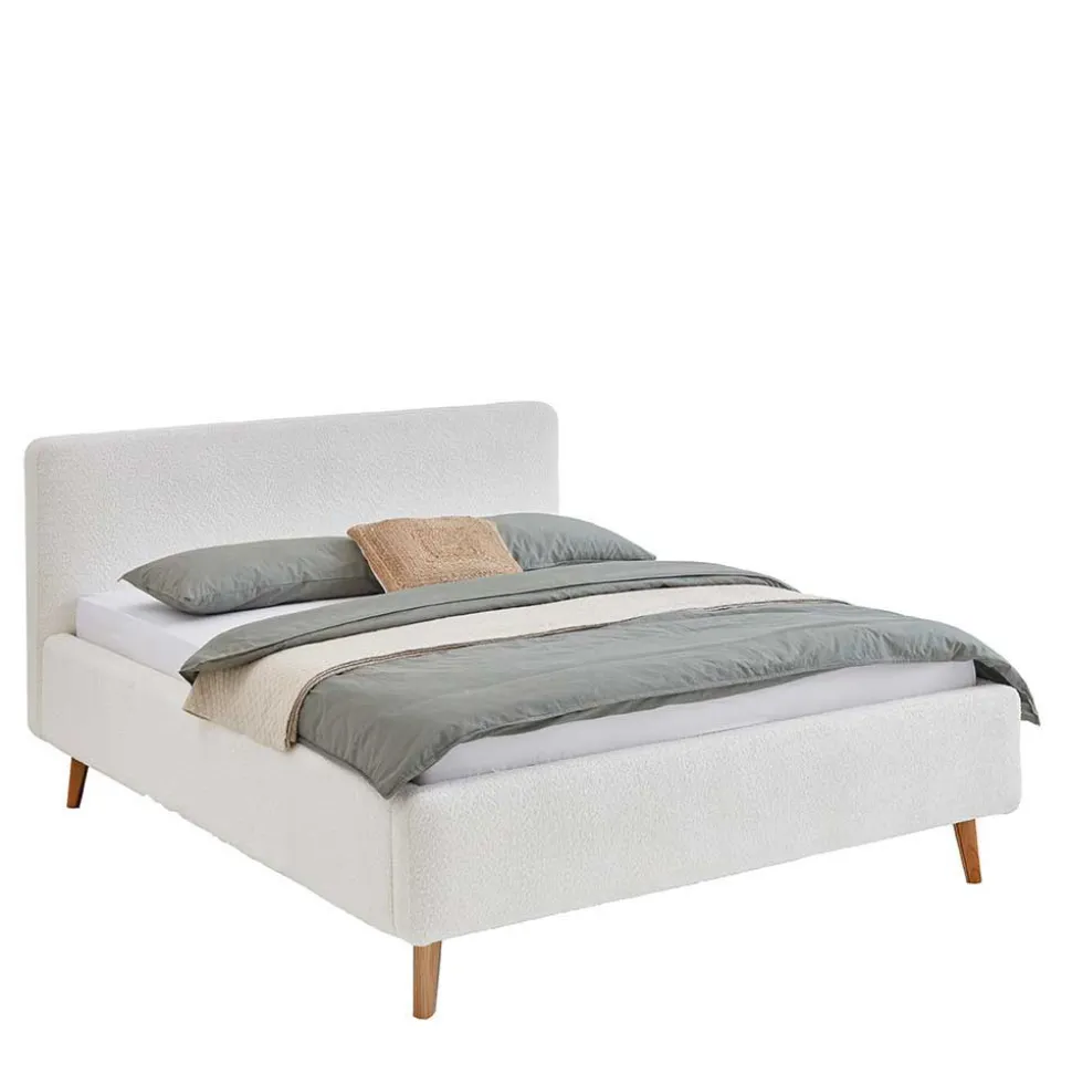 Plüsch Polsterbett in Creme - Ilena