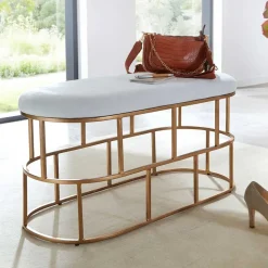 Polsterbank in Weiß Samt - Pysero