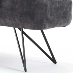 Polsterbank mit Armlehnen in Anthrazit - Mascaro