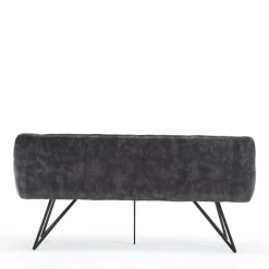 Polsterbank mit Armlehnen in Anthrazit - Mascaro