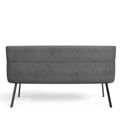 Polsterbank mit Rückenlehne in Grau - Alekona