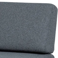 Polsterbank mit Rückenlehne in Grau - Ciannas