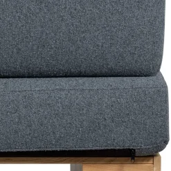 Polsterbank mit Rückenlehne in Grau - Ciannas