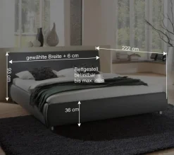 Polsterbett Alona aus Kunstleder