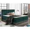 Polsterbett in Dunkelgrün und Grau - Susana