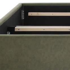 Polsterbett in Oliv Grün & Eiche - Miania