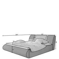 Polsterbett in Rot mit Schwarz - Hawaian