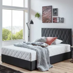 Polsterbett mit Matratze H2 und Bettkasten - Marianne