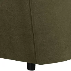 Polstergarnitur in Dunkelgrün Flockstoff - Ramira (dreiteilig)