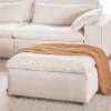 Polsterhocker in Beige Stoff - Praia