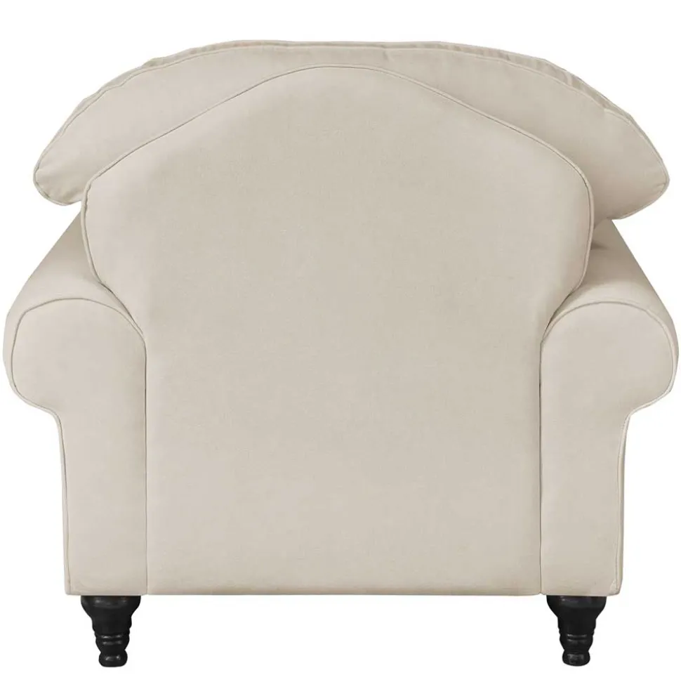 Polstersessel & Hocker in Beige - Merandes (zweiteilig)