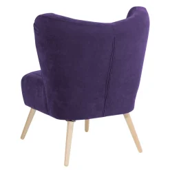 Polstersessel in Violett Velours - Coralla