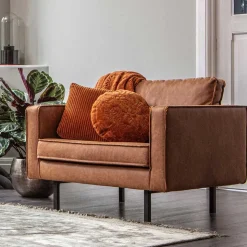 Polstersessel Trokey in Cognac Braun