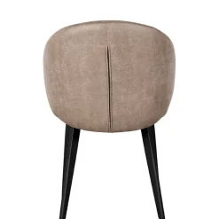 Polsterstühle aus Microfaser in Taupe - Alisa (2er Set)