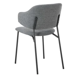 Polsterstühle in Dunkelgrau Boucle - Ciribati (2er Set)