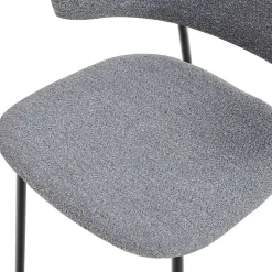 Polsterstühle in Dunkelgrau Boucle - Ciribati (2er Set)