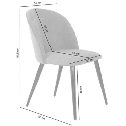 Polsterstühle in Dunkelgrau - Lolona (2er Set)