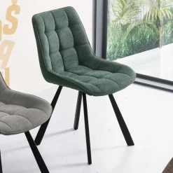 Polsterstühle in Dunkelgrün - Islando (4er Set)