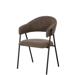 Polsterstühle in Hellbraun Boucle - Jaggon (2er Set)