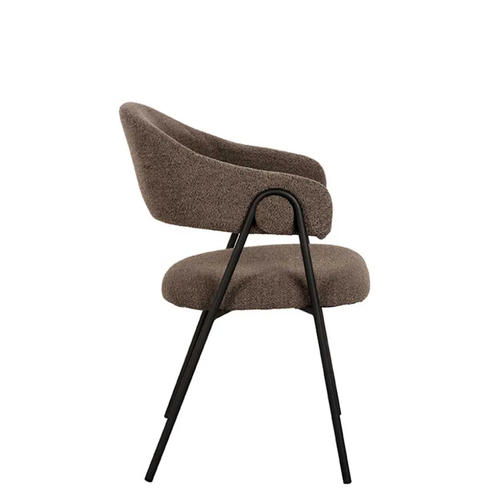 Polsterstühle in Hellbraun Boucle - Jaggon (2er Set)