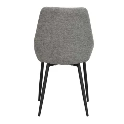 Polsterstühle in Hellgrau & Schwarz - Fabia (2er Set)