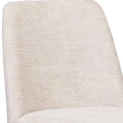 Polsterstuhl in Creme Strukturstoff - Peppino (2er Set)