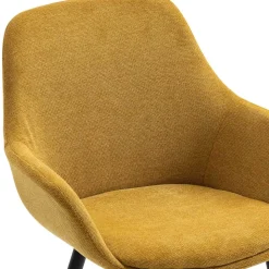 Polsterstuhl in Gelb & Schwarz - Vanencia (2er Set)