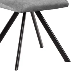 Polsterstuhl in Grau und Schwarz - Pogarana (2er Set)