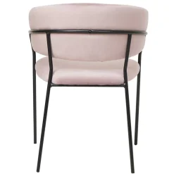 Polsterstuhl in Rosa & Schwarz - Cementa