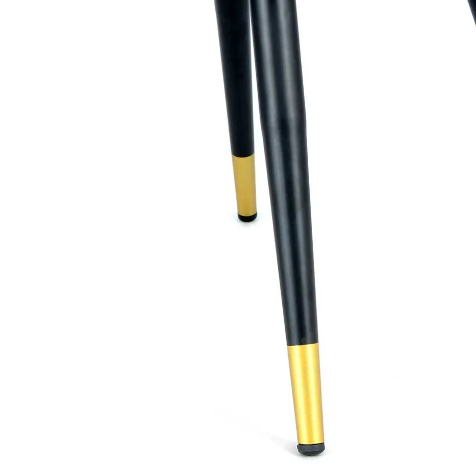 Polsterstuhl mit Armlehnen in Rosa Schwarz - Elliot