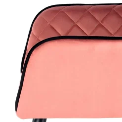 Polsterstuhl mit Armlehnen in Rosa Schwarz - Elliot