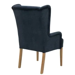 Polsterstuhl mit Ohren in Dunkelblau - Zilandra