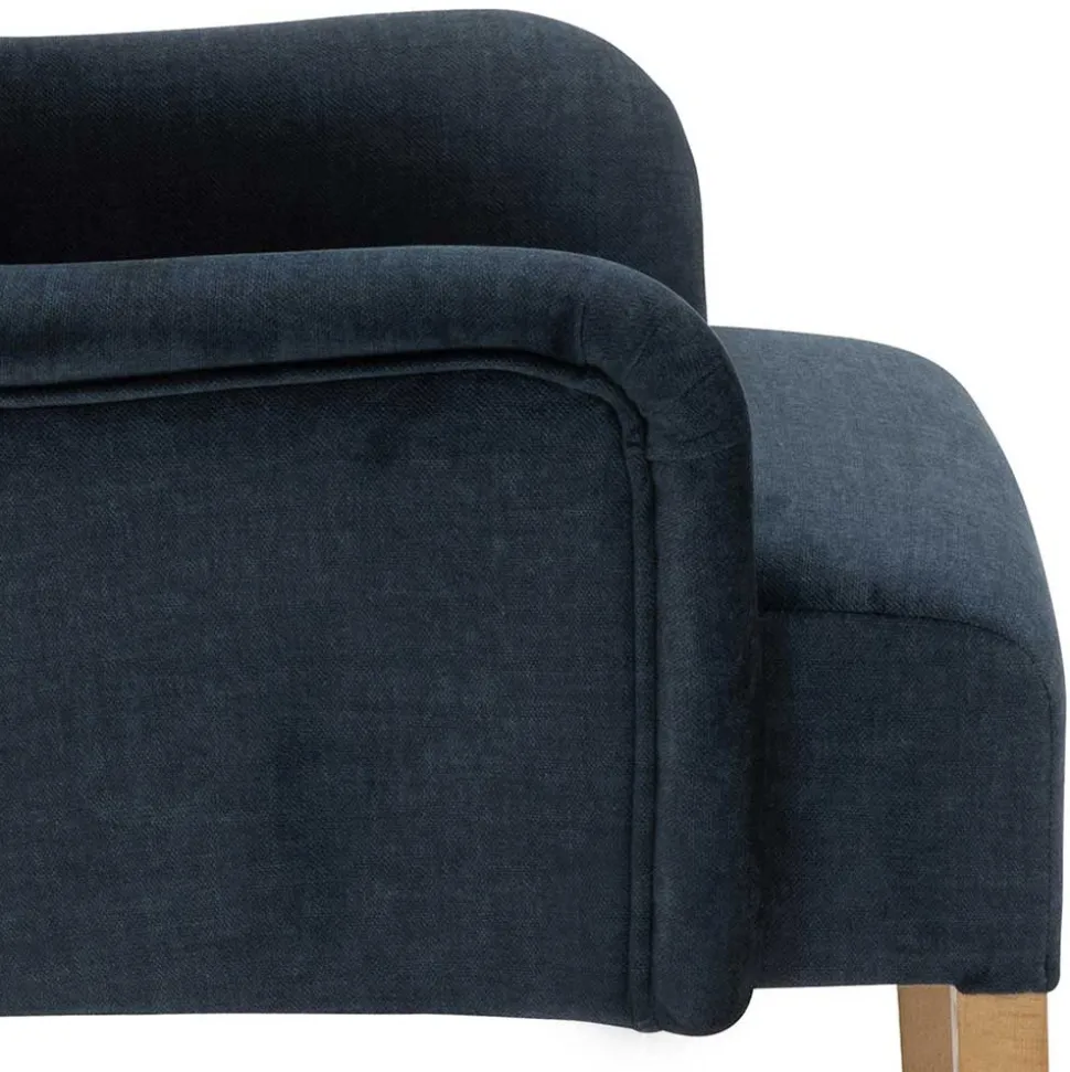 Polsterstuhl mit Ohren in Dunkelblau - Zilandra