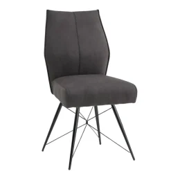 Polsterstuhl-Duo in Dunkelgrau - Aturin (2er Set)