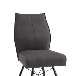 Polsterstuhl-Duo in Dunkelgrau - Aturin (2er Set)