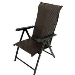 Polyrattan Gartenstühle in Schwarz-Braun - Lucasz (2er Set)