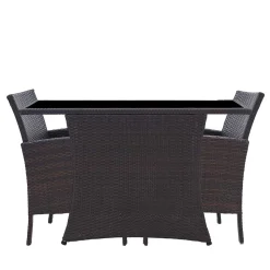 Polyrattan Tischgruppe für 2 Personen - Eneriffo (dreiteilig)