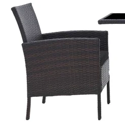 Polyrattan Tischgruppe für 2 Personen - Eneriffo (dreiteilig)