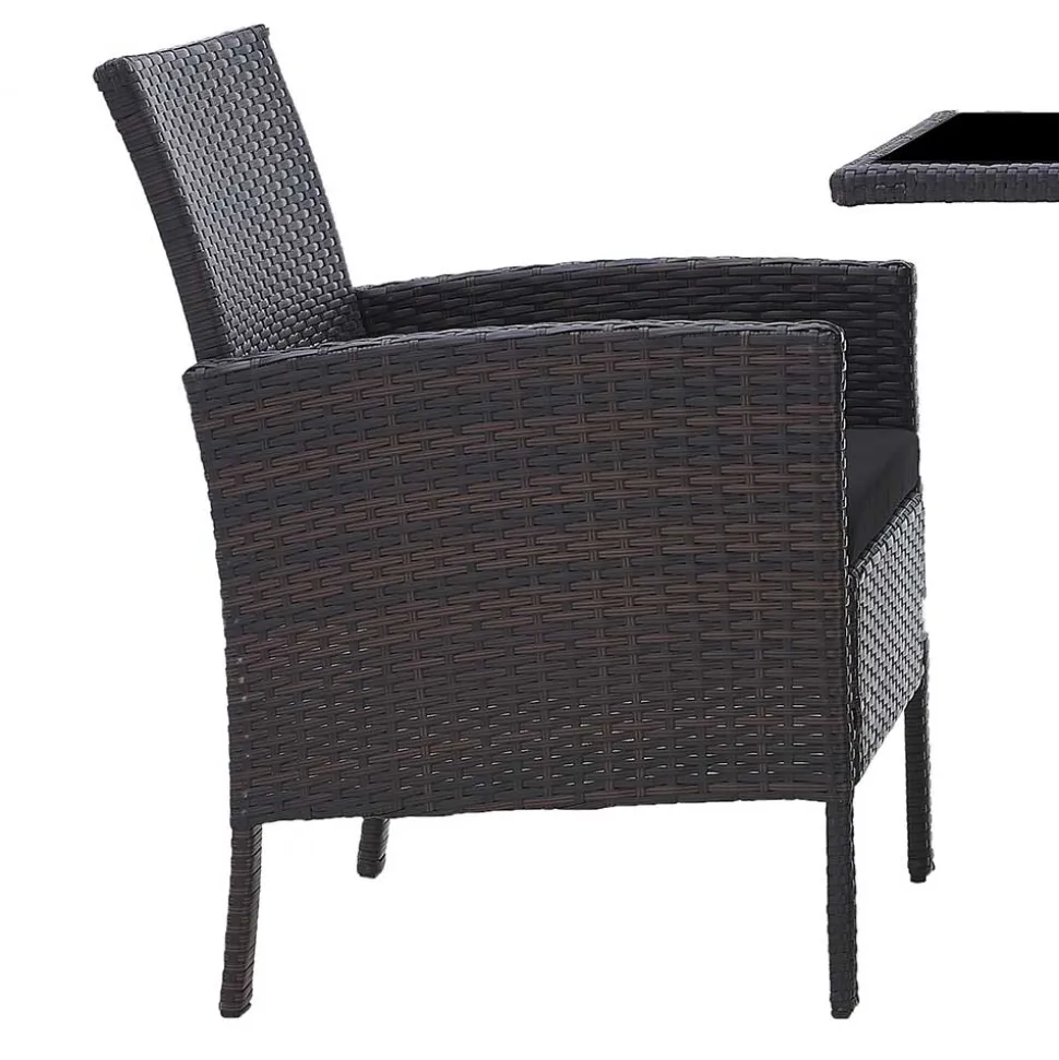 Polyrattan Tischgruppe für 2 Personen - Eneriffo (dreiteilig)