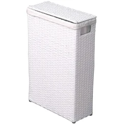 Polyrattan Wäschekorb Tropez in Weiß