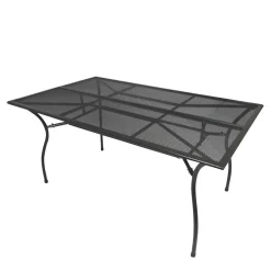 Pulverbeschichteter Gartentisch in Dunkelgrau - Lenox