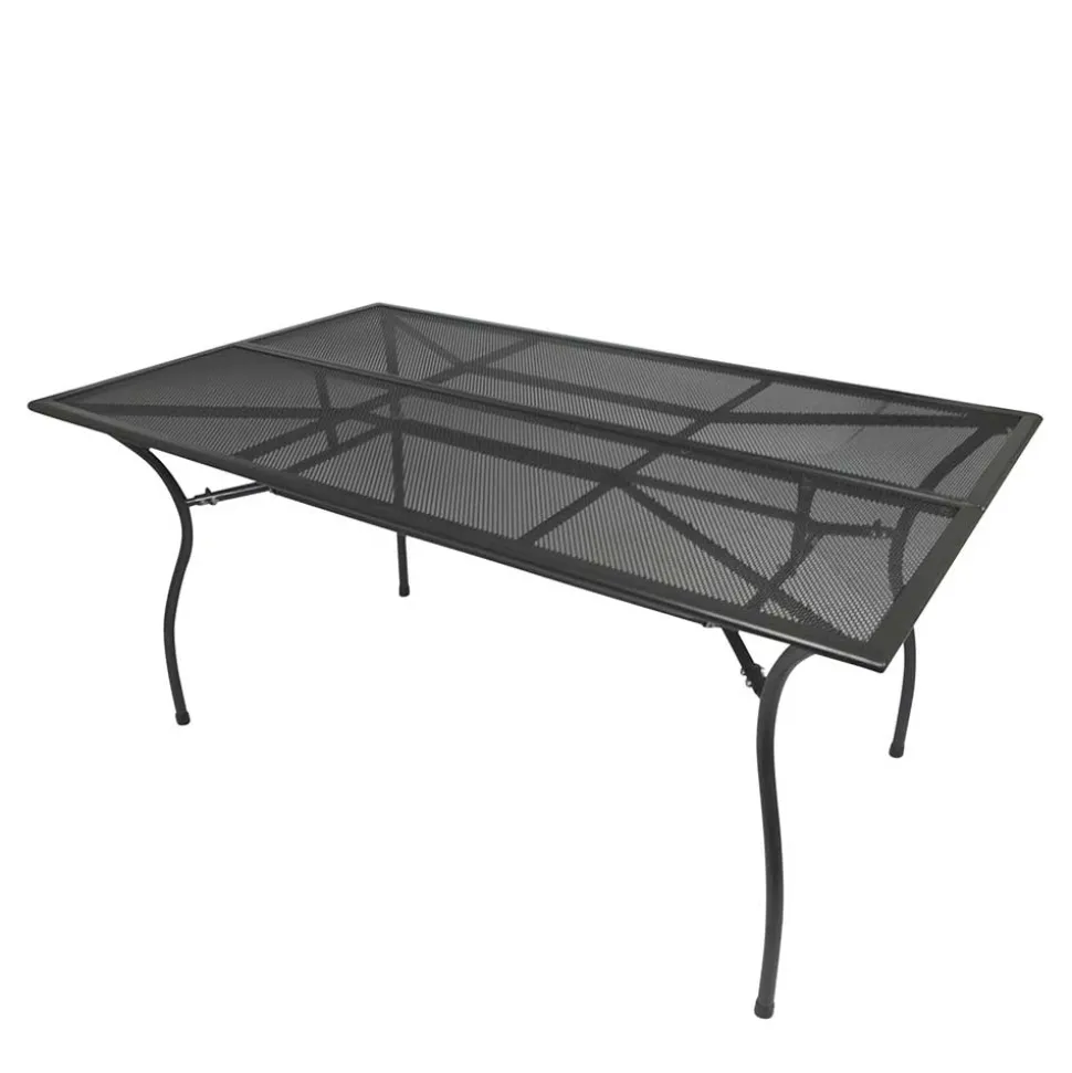 Pulverbeschichteter Gartentisch in Dunkelgrau - Lenox