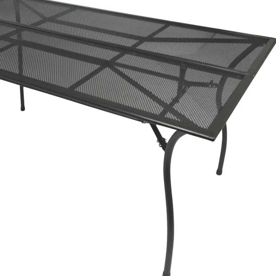 Pulverbeschichteter Gartentisch in Dunkelgrau - Lenox