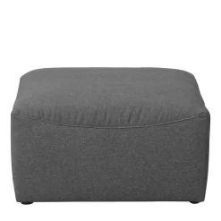 Quadratischer Couchhocker in Anthrazit - Telrama