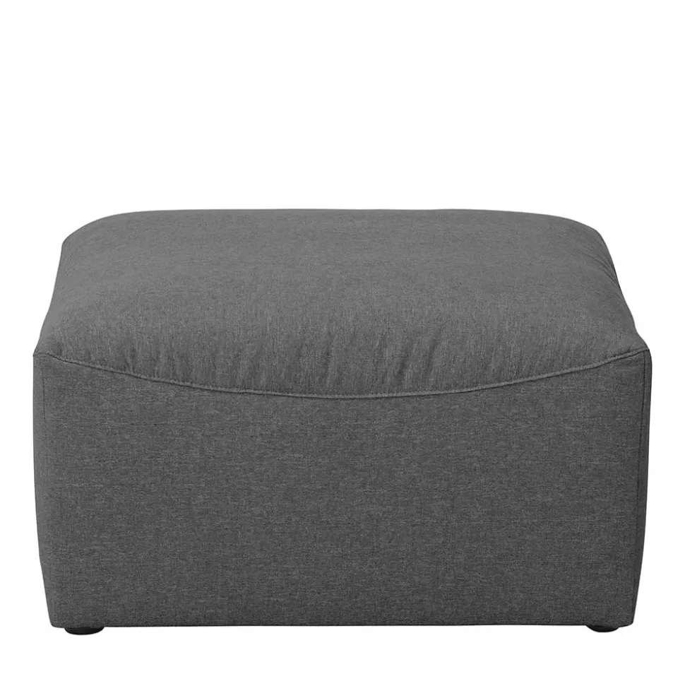 Quadratischer Couchhocker in Anthrazit - Telrama