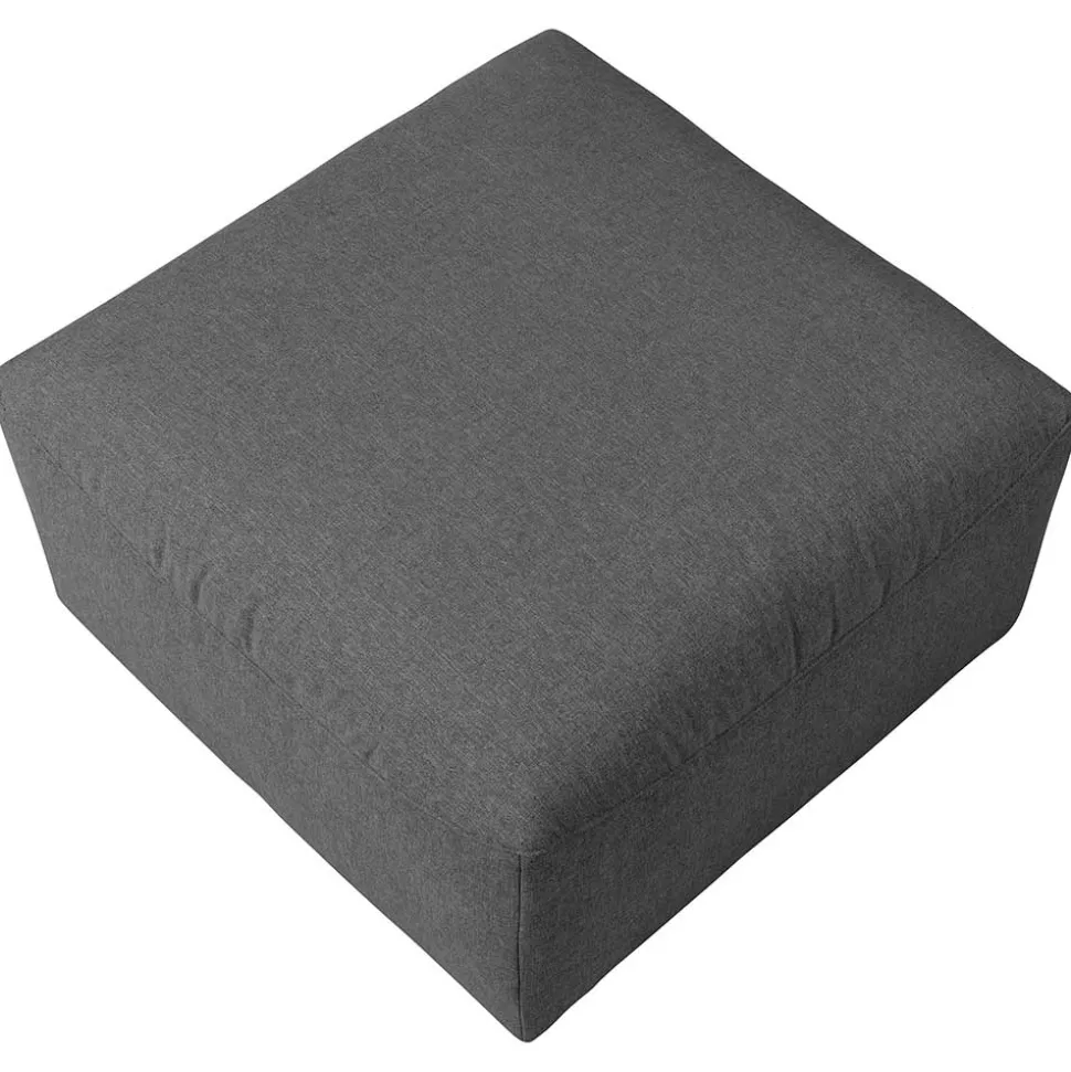 Quadratischer Couchhocker in Anthrazit - Telrama