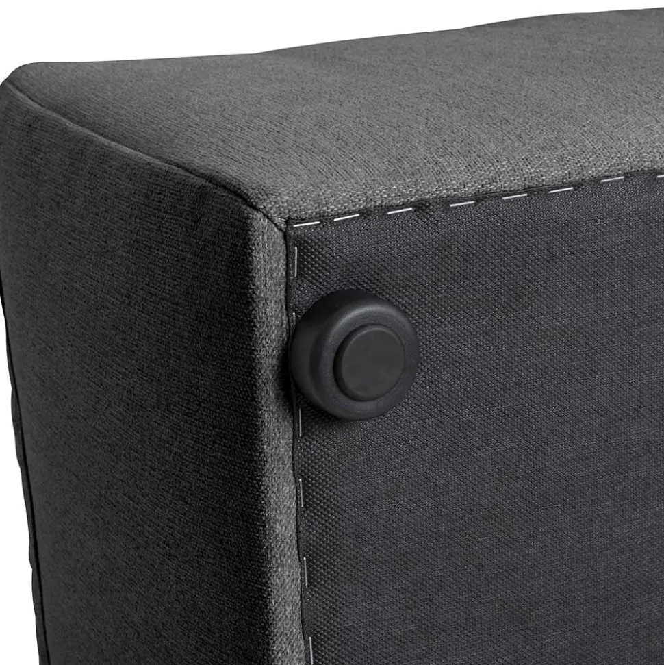 Quadratischer Couchhocker in Anthrazit - Telrama